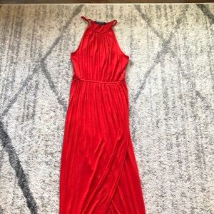 Red maxi dress